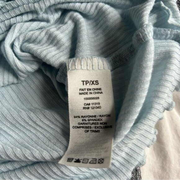 Garage Baby  Blue Vacation Rauche Top - Picture 4 of 4